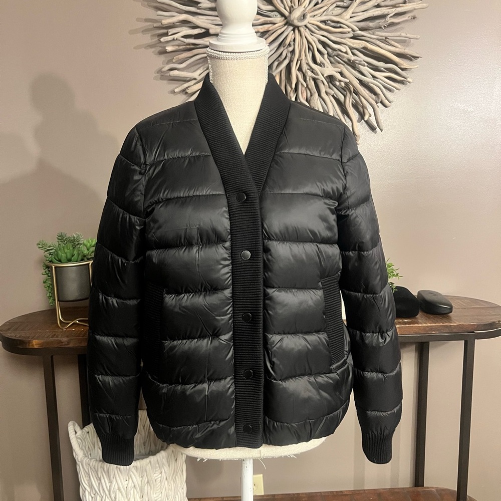 Rebecca Minkoff black button up jacket. Winter..new! Snow